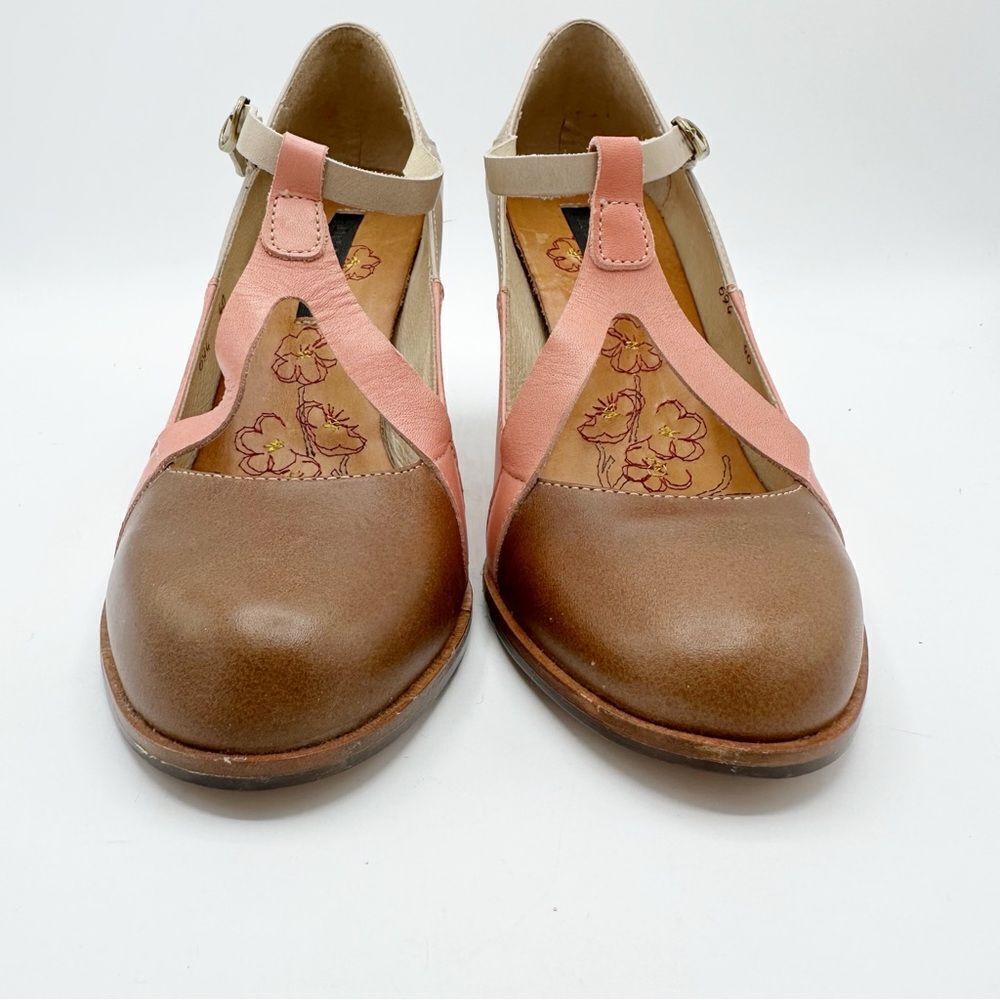 Retro Neosens Tricolor Kitten Heels Style 694 Made in Spain Size EU 40 US 9.5 - Picture 5 of 15